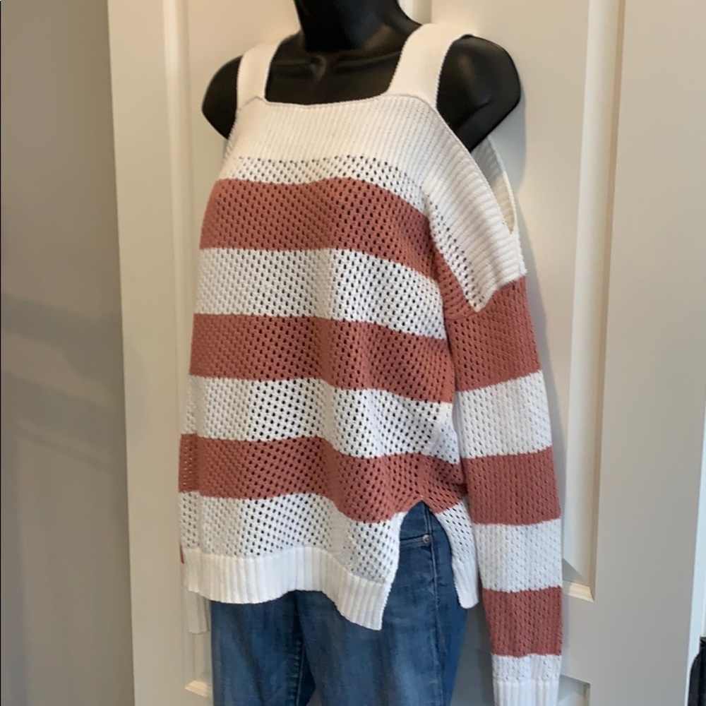 Cold shoulder sweater